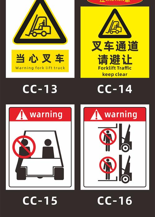 梦倾城工场内叉车限速5公里注意行人安全警示牌工厂车间警告标志标识