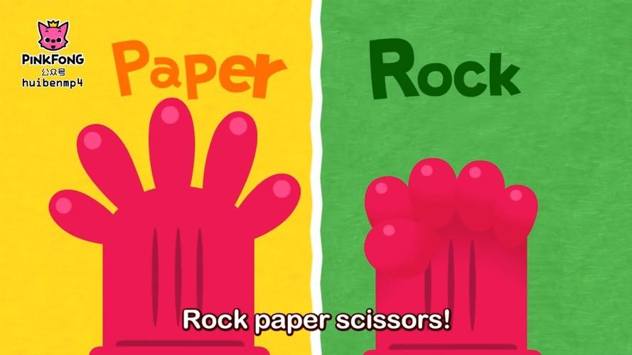 【hd动画视频】rock paper scissors剪刀石头布-看动画儿歌学英文