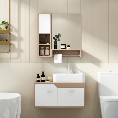 浴室柜组合小户型现代简约洗脸池卫生间洗漱台挂墙式洗手洗脸盆柜