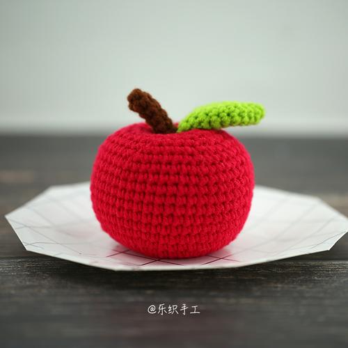 乐织手工diy毛线钩针编织材料包勾线玩偶苹果平安果圣诞节礼物—毛线
