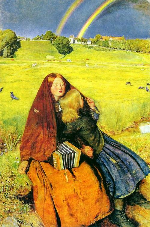 英国名画《盲女》,约翰·埃·密莱作品,世界名画