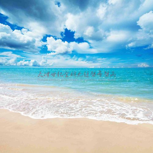 2016-2-720 蓝天白云,大海,沙滩