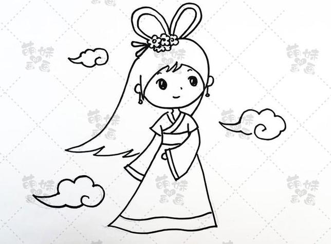 不同难易程度的十位小公主简笔画适合不同年龄段孩子来学习哦