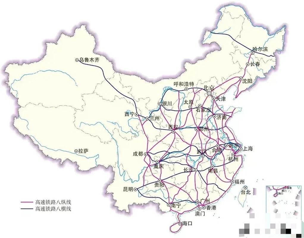 中国八纵八横高铁网络