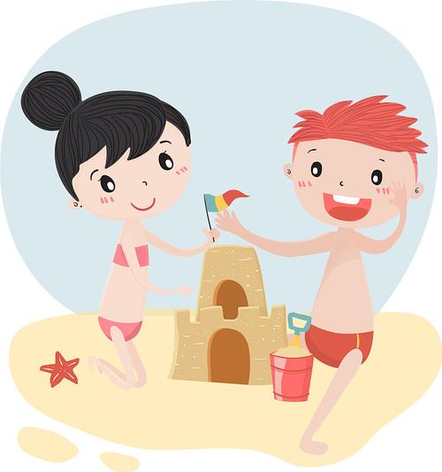 孩子们在沙滩上玩耍时心情是怎样的依据是什么