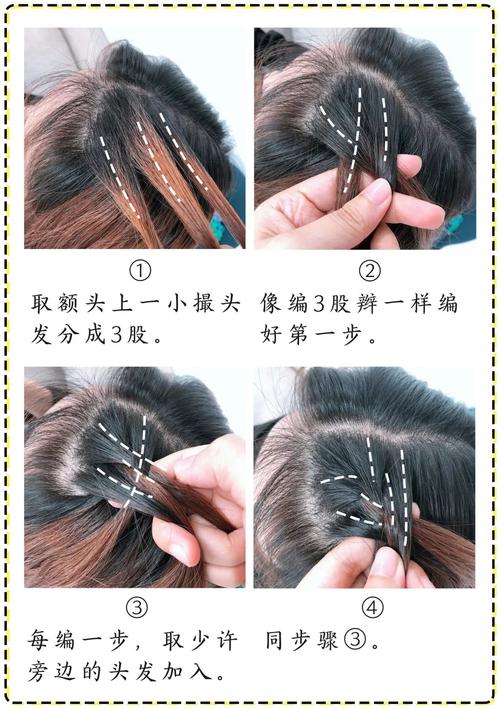 具体步骤:下面来看看具体的步骤吧~就是编蜈蚣辫这个发型其实超级简单