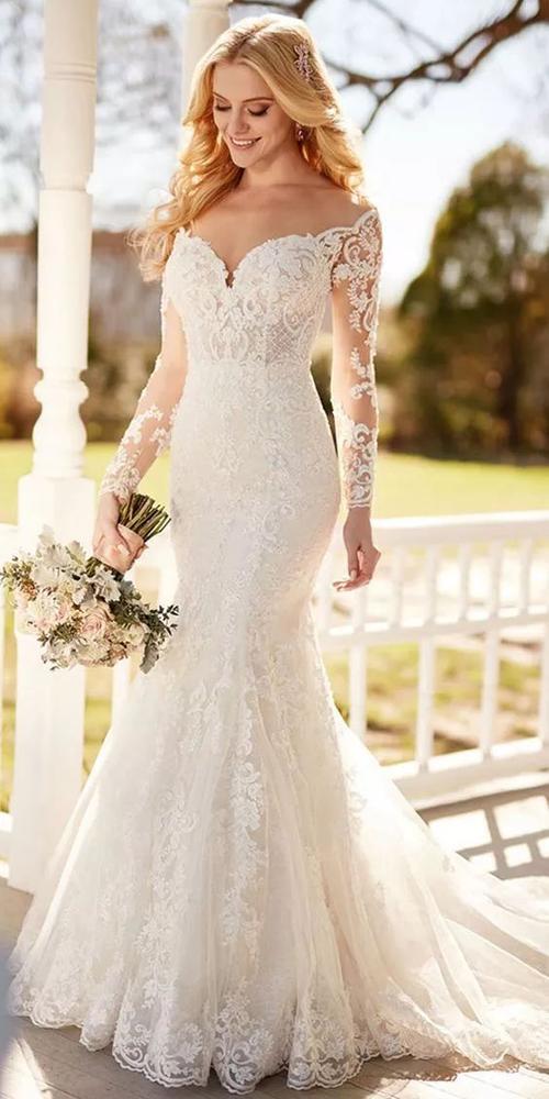 白色婚纱 纯洁美丽,优雅动人 是中西方最常见的新娘着装
