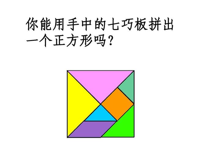 你能用手中的七巧板拼出 一个正方形吗?