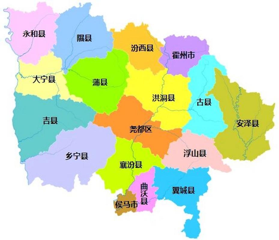 临汾行政区划 临汾市,山西省辖地级市,总面积为20300平方公里,常住