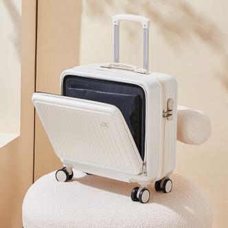 前置开口行李箱男女学生飞机免托运拉杆箱小型子母短途登机旅行箱