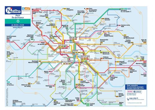 巴黎地铁线路图2
