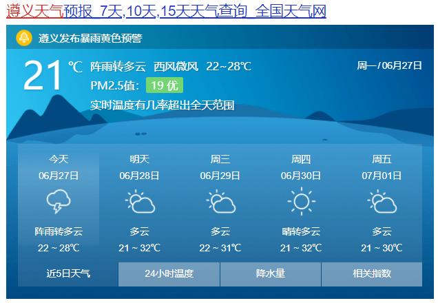 贵州这些地方有8至10级雷暴大风或冰雹,多地暴雨(附贵州9市州天气预报