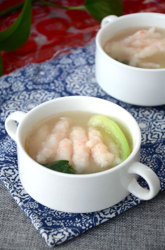 青菜虾滑汤的做法