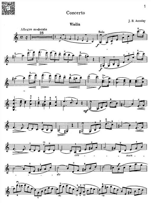 1 in a minor  a小调小提琴协奏曲 第一乐章 小提琴谱v1 乐谱曲谱总谱