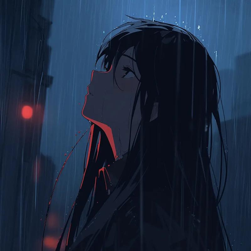 有人困在雨中 有人在雨中赏雨 |女生头像.by 等等 #动漫 - 抖音