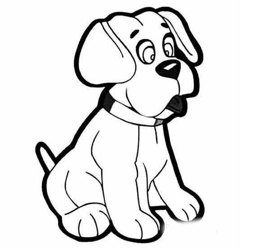 小狗怎么画超级可爱小狗简笔画图片教程