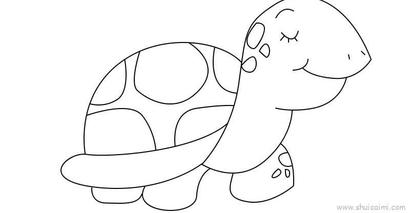 龟儿童画怎么画龟简笔画简单