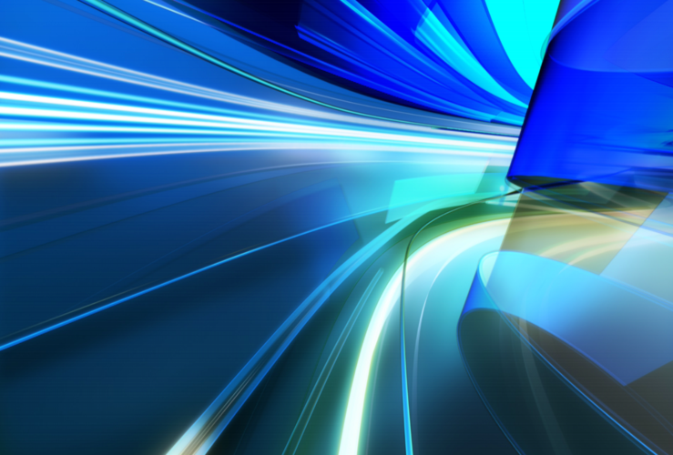 蓝色三维图形隧道般来回滑动科技风格mov特效视频背景