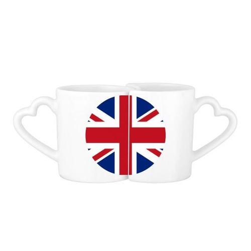 英国国旗欧洲圆形情侣马克水杯陶瓷杯子个性咖啡杯创意牛奶杯