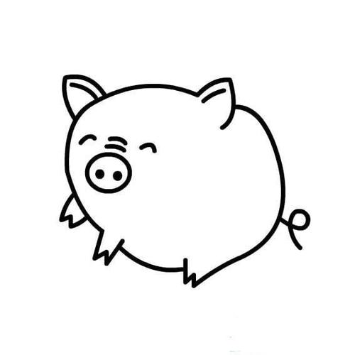 小猪简笔画图片 可爱 卡通图片