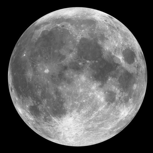 黑底月亮圆月月球星球满月明月