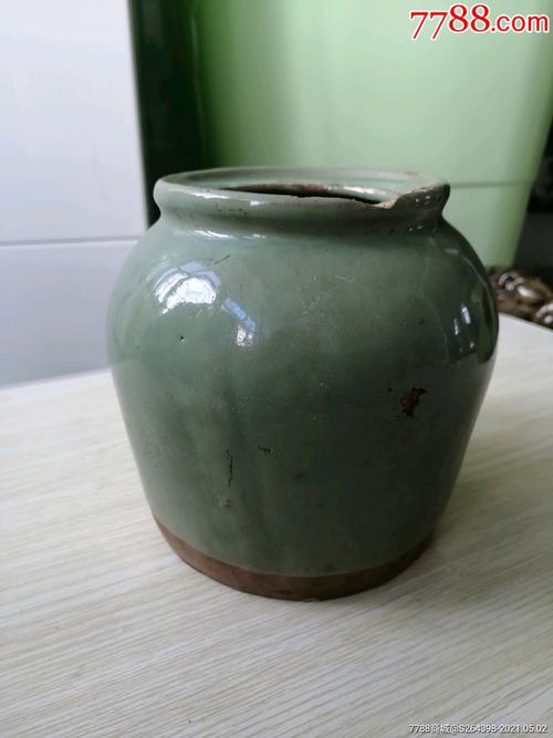 五十年代绿釉罐子两个合售_第6张_7788陶瓷