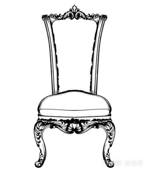 巴洛克式豪华椅.皇家风格的装饰.维多利亚时代的装饰品刻有.