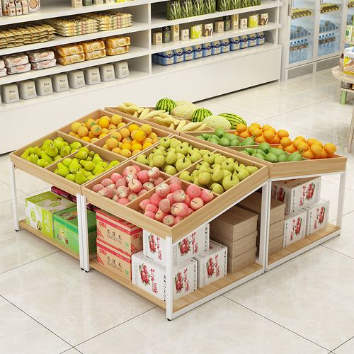 水果货架架子超市展示架多功能蔬菜木架水果架