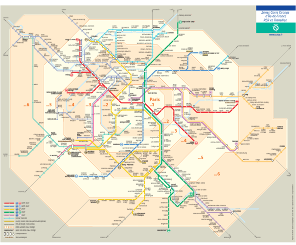 巴黎地铁线路图4
