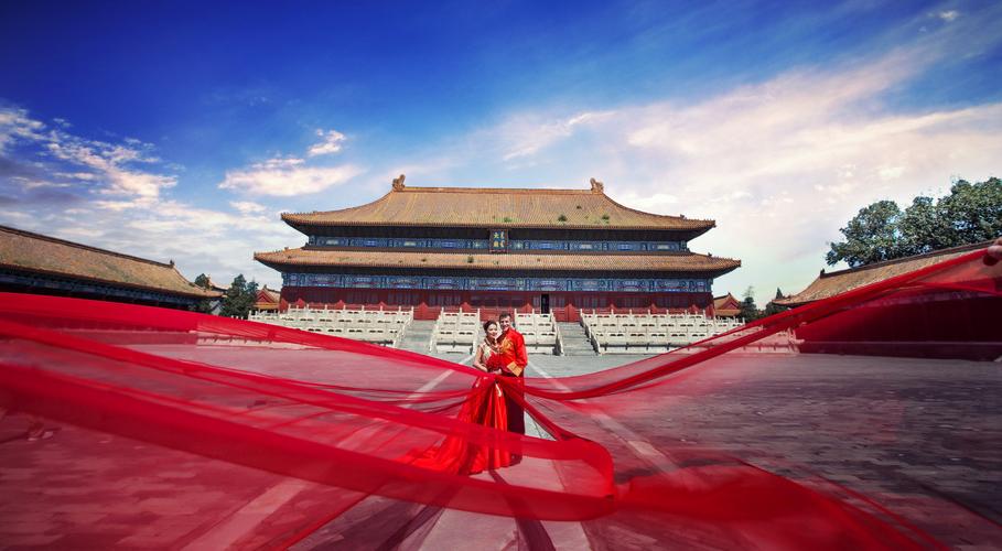 北京太庙婚纱摄影,再现宫廷风的唯美婚纱照!