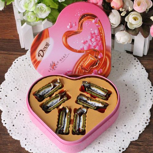 巧克力礼盒装结婚喜糖伴手礼母亲节520礼物糖果生日礼物 粉红色12粒装