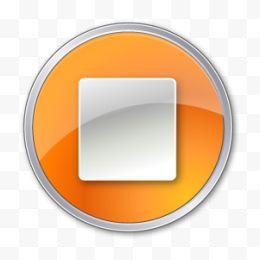 橙色停止播放按钮图标图片免费下载-橙色停止播放按钮图标素材-橙色