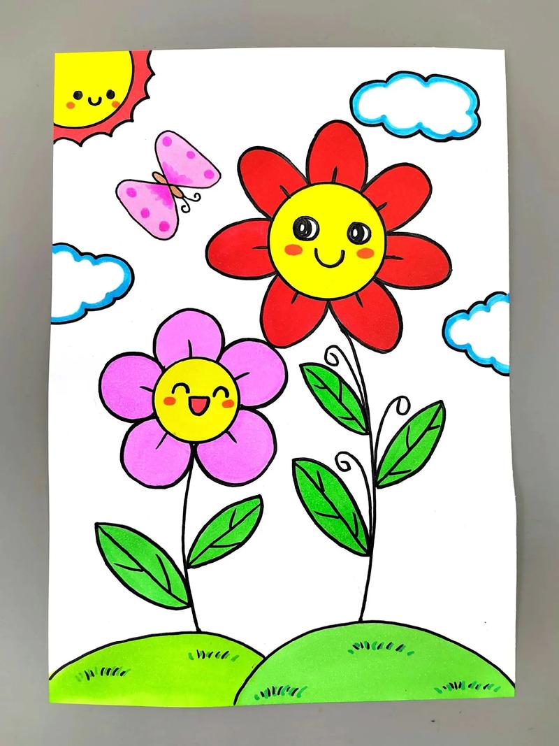 一起来画漂亮的小花朵吧,简单又可爱,快来试试吧# - 抖音