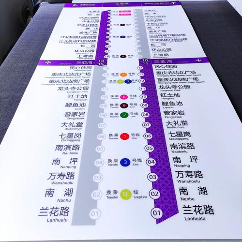 重庆轻轨10号线线路图 地铁站线路指示牌 pc丝印定制-阿里巴巴