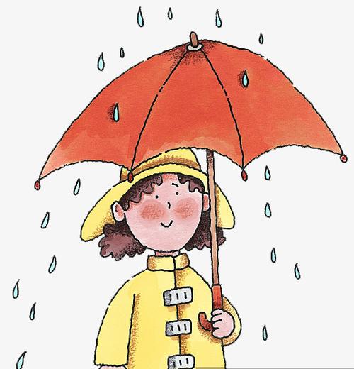 关键词 : 手绘,可爱插画,撑伞,穿雨衣,女孩,下雨天