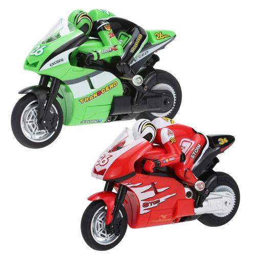 迷你遥控摩托车 2.4g特技漂移越野车玩具 儿童男孩礼物创新8012