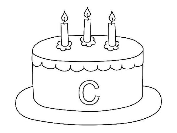 生日蛋糕的画法儿童简笔