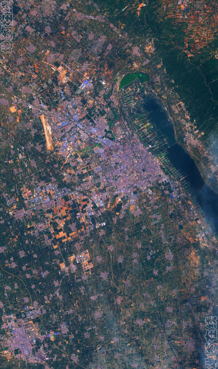 15) 2023年5月15日拍摄的卫星影像图片,山西省运城市(地图在线,旋转