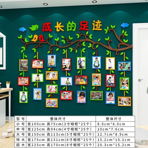 云漫卿幼儿园环创照片墙装饰3d创意学生风采展示教室布置儿童成长树