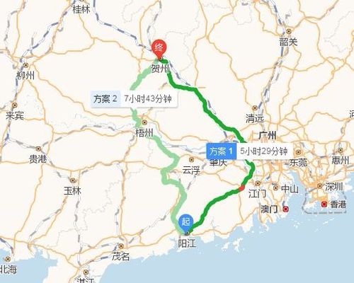 7公里 途径: g15沈海高速 g55二广高速 g78汕昆高速 起点:阳江市政府