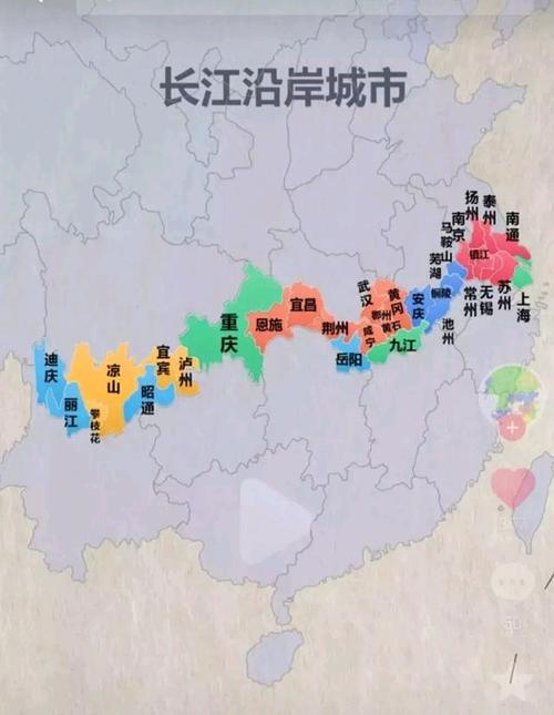 长江沿线城市一览表,长江是中国最重要的一条江了吧,靠近这条江的城市