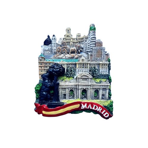 西班牙马德里地标景点立体建筑磁力冰箱贴 创意旅游纪念装饰礼物