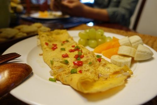 松哺蛋蛋做的西式早餐煎蛋卷omelette欧姆蛋
