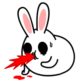 兔子吐血白色受伤gif动图_动态图_表情包下载_soogif