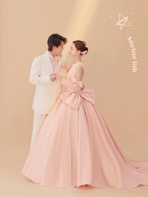 少女心泛滥的的韩式粉色系婚纱照武汉婚照