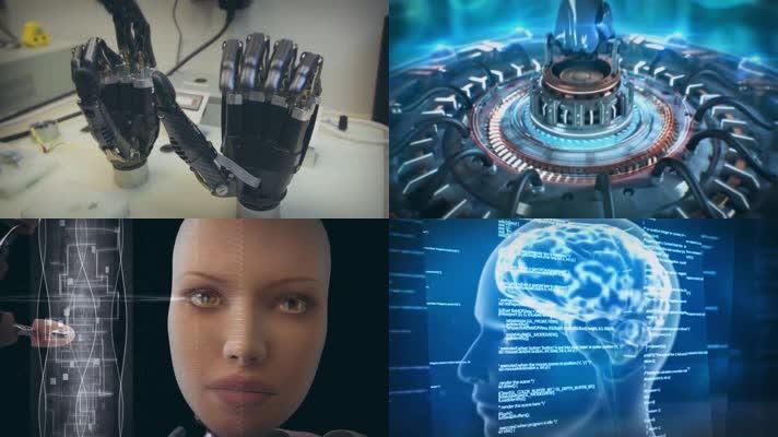 人工智能机器人未来科技机器人视频素材