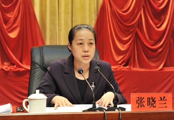 2月18日上午,省委常委,省纪委书记张晓兰在省市党政主要领导干部