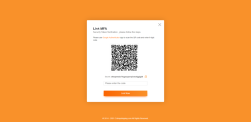 activate mfa verification by entering the code from your google