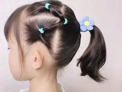 三款简单短发发型#生女儿就是用来打扮的 #夏日清凉发型 #儿童编发