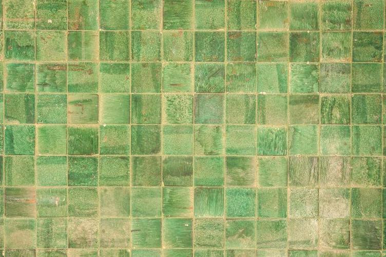 绿色瓷砖背景图片-绿色旧砖地板背景纹理素材-高清图片-摄影照片-寻图